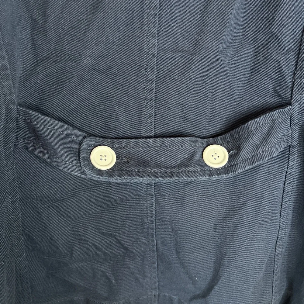 J.Crew Heavyweight Cotton Twill Pea Coat Navy Jacket Size‎ 10 - Picture 3 of 14